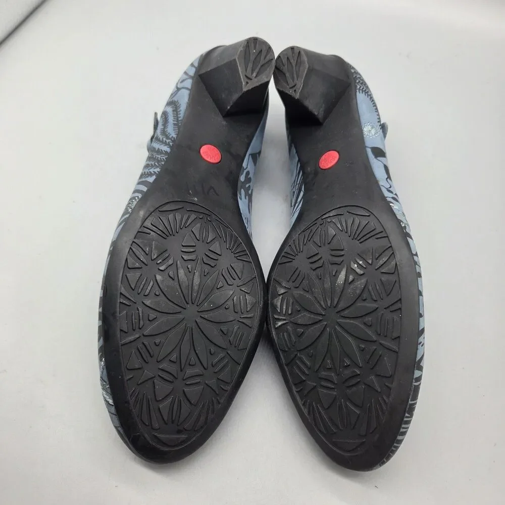 CAMPER TWS Twins Shoes Mary Jane Blue Nubuck Sealife Creatures Womens EU 40 US 9
